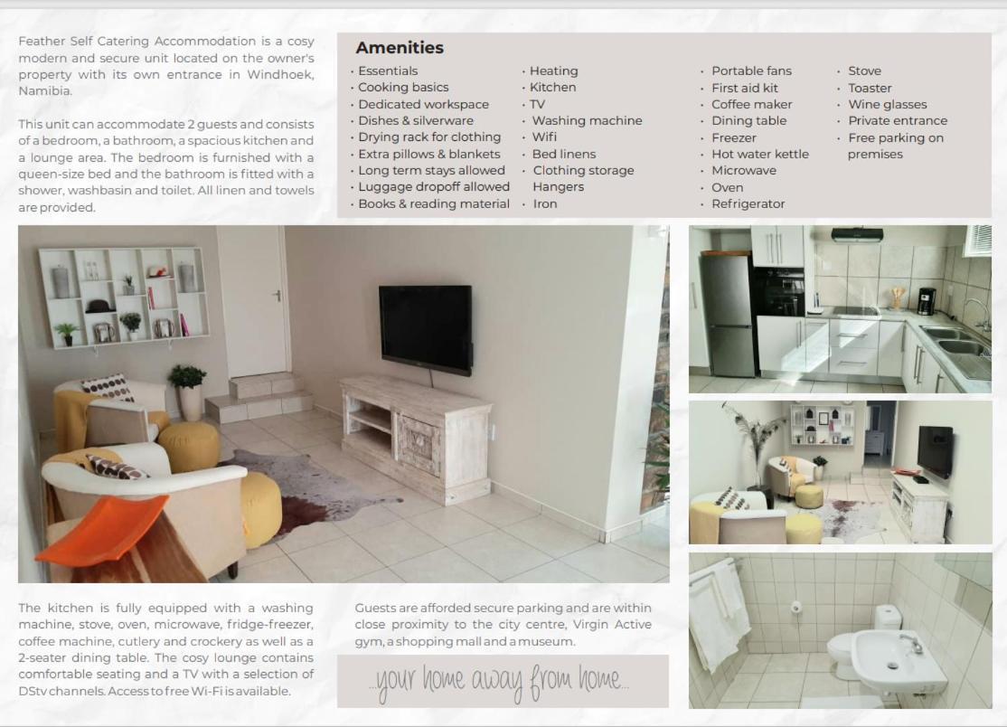 Feather Self Catering Accommodation Windhoek Eksteriør billede